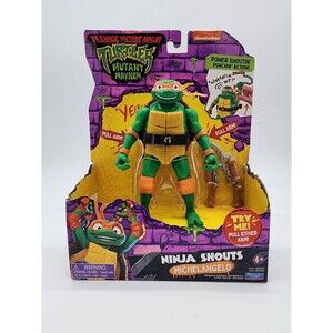 Teenage Mutant Ninja Turtles Mutant Mayhem Michelangelo  Shouts Figure Action